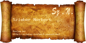 Szieber Norbert névjegykártya